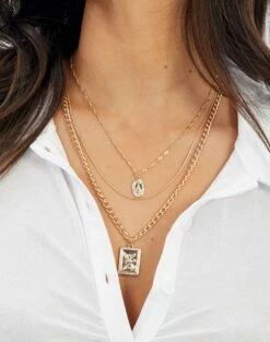 Maxi Lace Dress 32 Maxi Lace Dress -Glassons Store 3 chain necklace pack gold front je52156nl