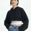Hooded Cropped Knit 1 Hooded Cropped Knit -Glassons Store ally hooded crop black front kl90069rpol