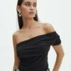 One Shoulder Asymmetric Top -Glassons Store arabella assymetric top black front tv131045pln