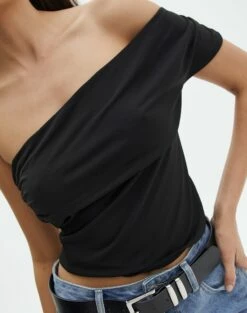 One Shoulder Asymmetric Top 26 One Shoulder Asymmetric Top -Glassons Store arabella assymetric top black imageback tv131045pln