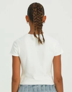 Cropped Cap Sleeve Knit Top 29 Cropped Cap Sleeve Knit Top -Glassons Store aria cap sleeve knit top milk back ks106650sf