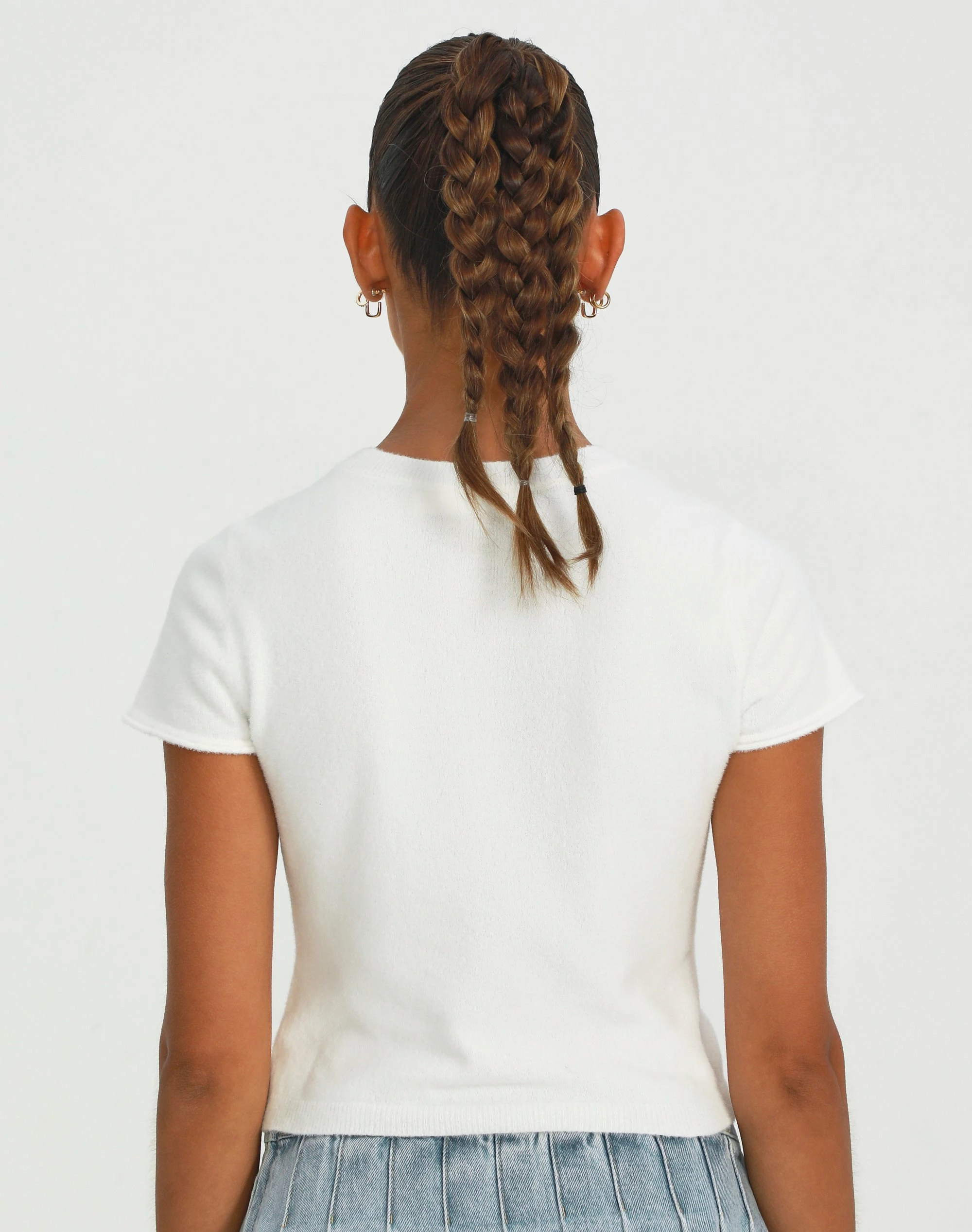 Cropped Cap Sleeve Knit Top 10 Cropped Cap Sleeve Knit Top - Image 8