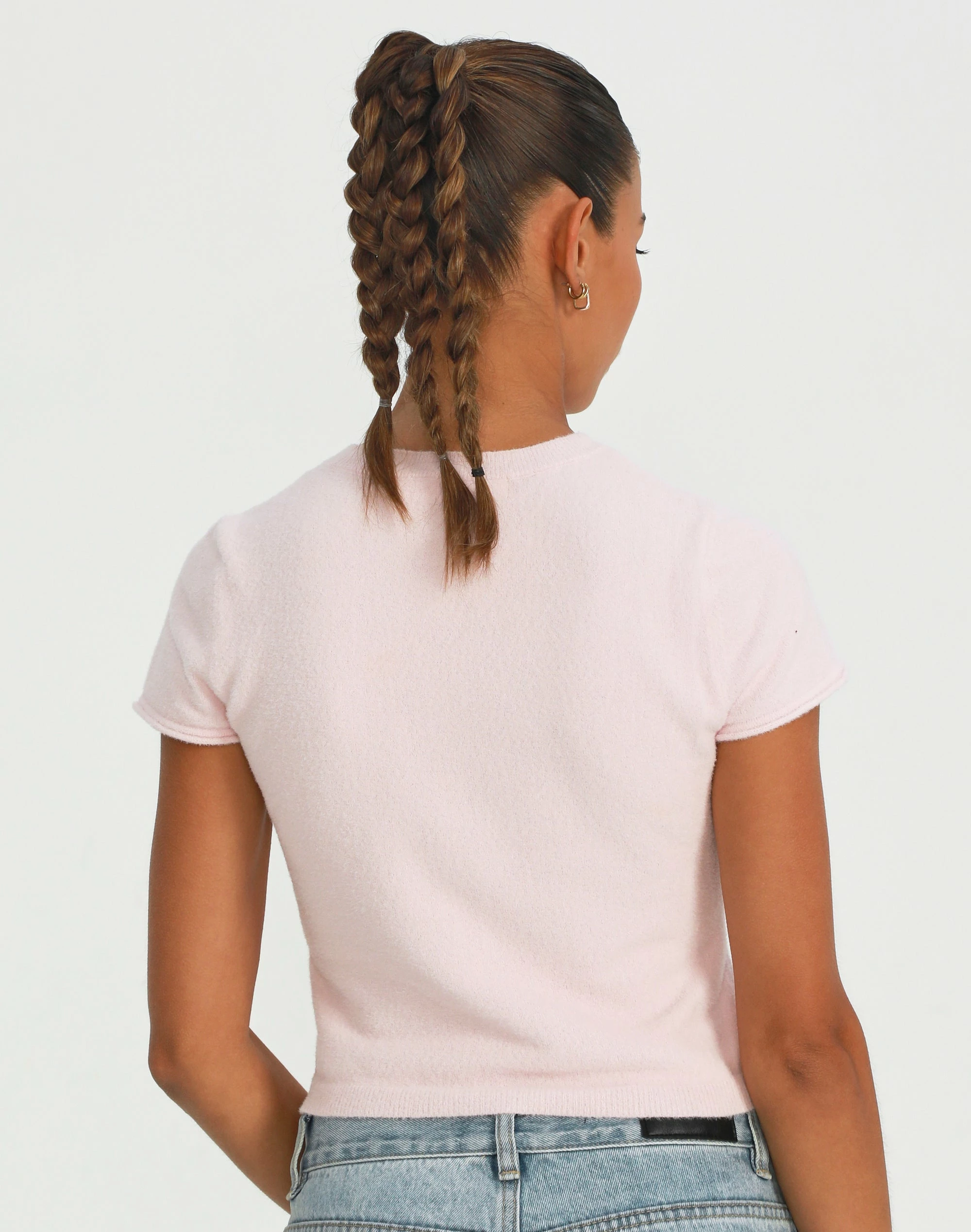 Cropped Cap Sleeve Knit Top 5 Cropped Cap Sleeve Knit Top - Image 3