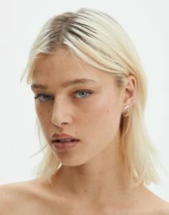 High Rise Flare Ponte Pant 28 High Rise Flare Ponte Pant -Glassons Store aries plated triple chain hoop gold front je144621ear