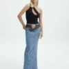 Panelled Denim Maxi Skirt 1 Panelled Denim Maxi Skirt -Glassons Store arizona midi skirt anwar blue wash front sl91950dnm 1