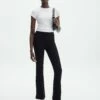 Mid Rise Split Flare Ponte Pant