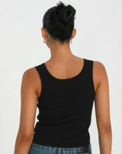 V Neck Tank -Glassons Store awhina v neck tank black back tv79336orib