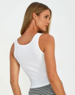V Neck Tank -Glassons Store awhina v neck tank white back tv79336orib