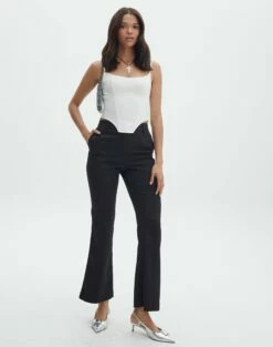 High Waisted Tailored Flare Pants