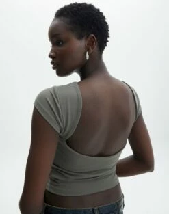 Supersoft Backless Short Sleeve Top 35 Supersoft Backless Short Sleeve Top -Glassons Store bayley backless top cypress back ts73693pch