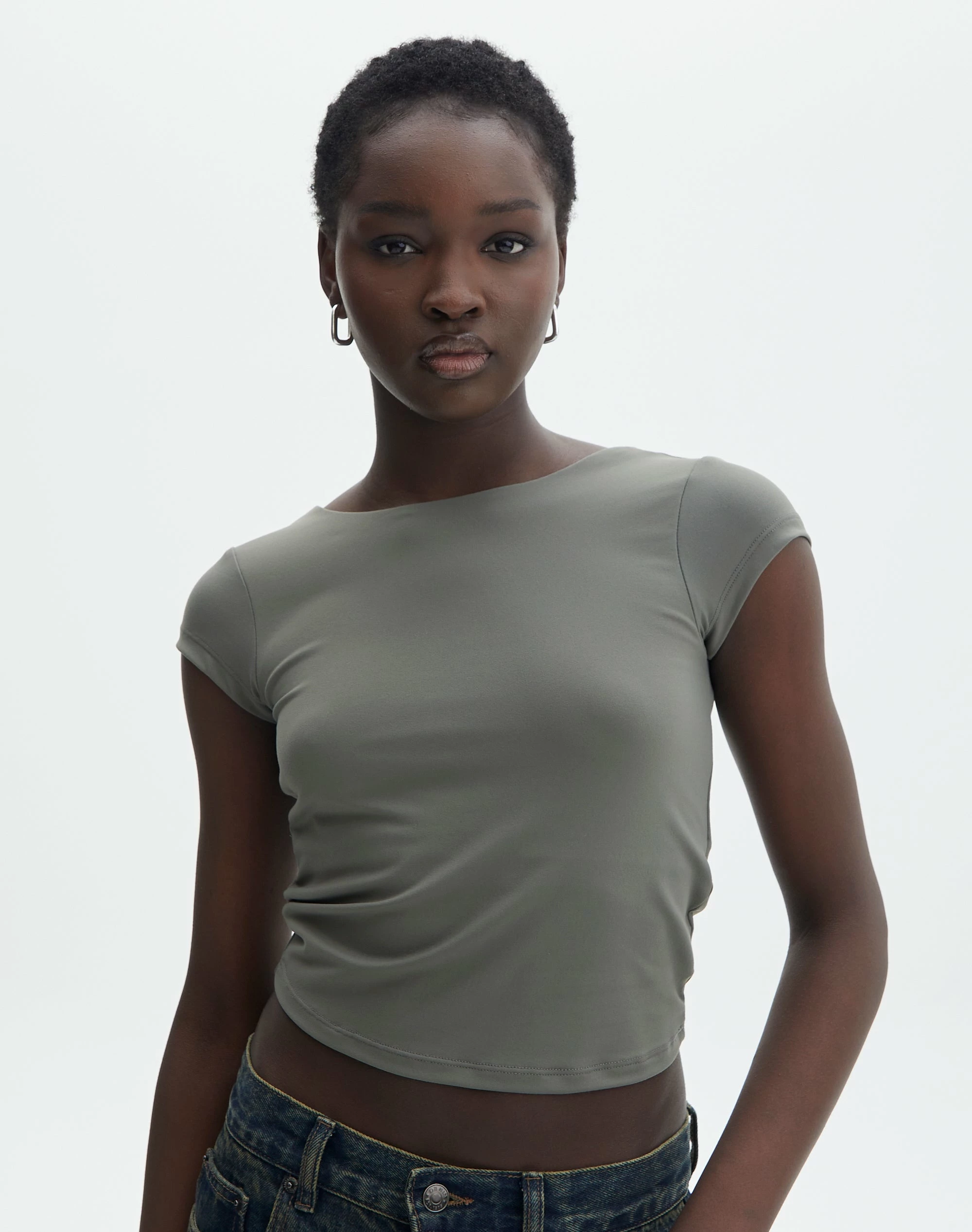 Supersoft Backless Short Sleeve Top 13 Supersoft Backless Short Sleeve Top - Image 11