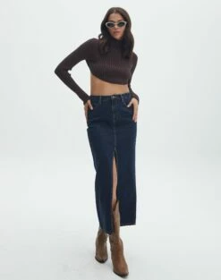 Cropped High Neck Backless Long Sleeve Knit Top 28 Cropped High Neck Backless Long Sleeve Knit Top -Glassons Store bearman backless funnel top its soy cute full kl111146knt