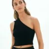 One Shoulder Open Back Strappy Tank -Glassons Store bibby backless knit black front kv94524knt