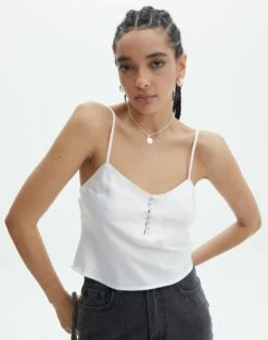 Cotton Button Up Shirt -Glassons Store bill button blouse milk front bv73044sat 1