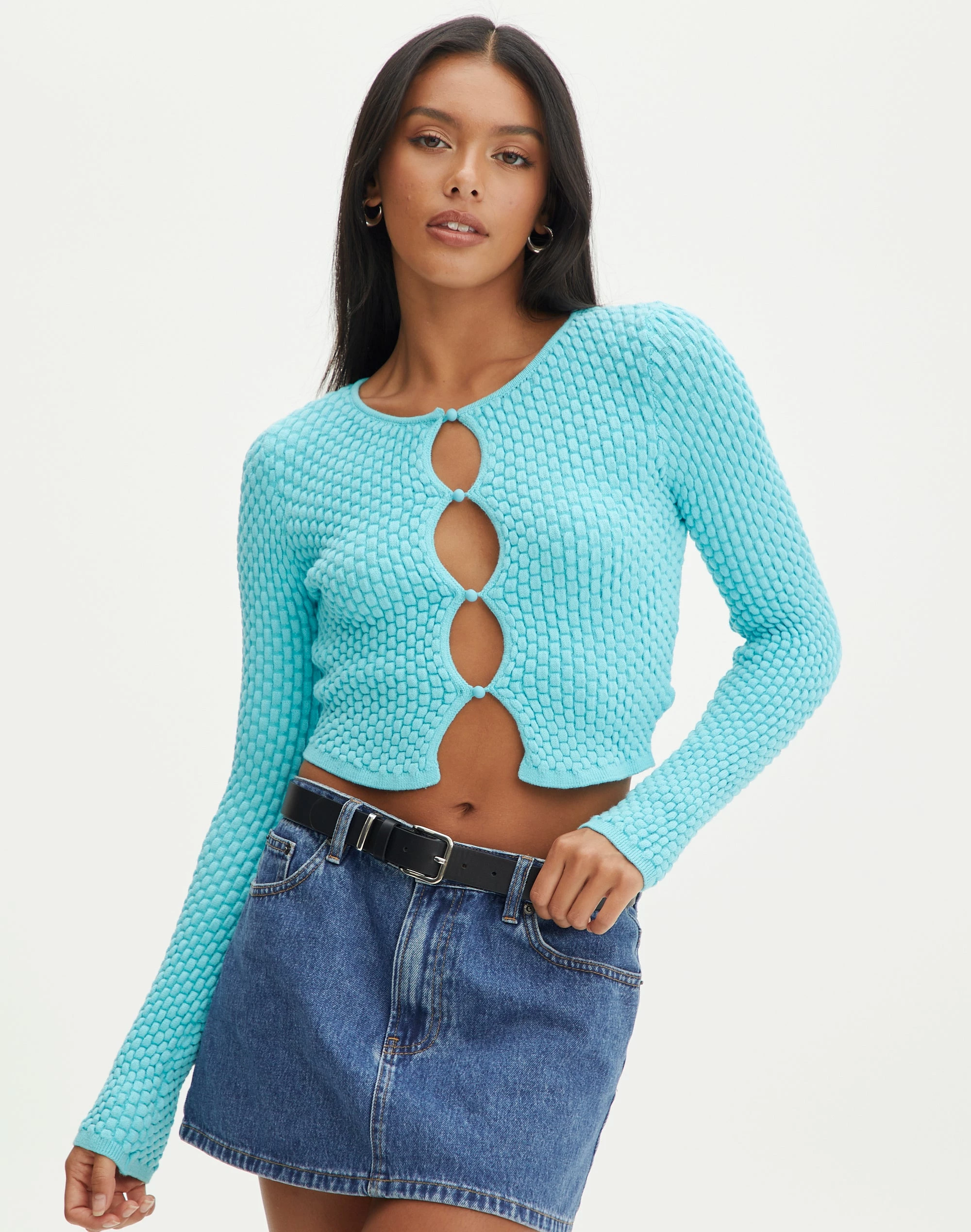 Bubble Stitch Long Sleeve Button Up Top 13 Bubble Stitch Long Sleeve Button Up Top - Image 11