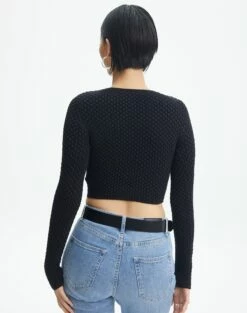 Bubble Stitch Long Sleeve Button Up Top 24 Bubble Stitch Long Sleeve Button Up Top -Glassons Store bobby bubble stitch cardi black back kc106197knt