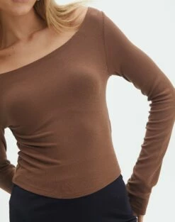 Boat Neck Long Sleeve Top -Glassons Store bonnie boat neck deep umber imageback tl93310vis