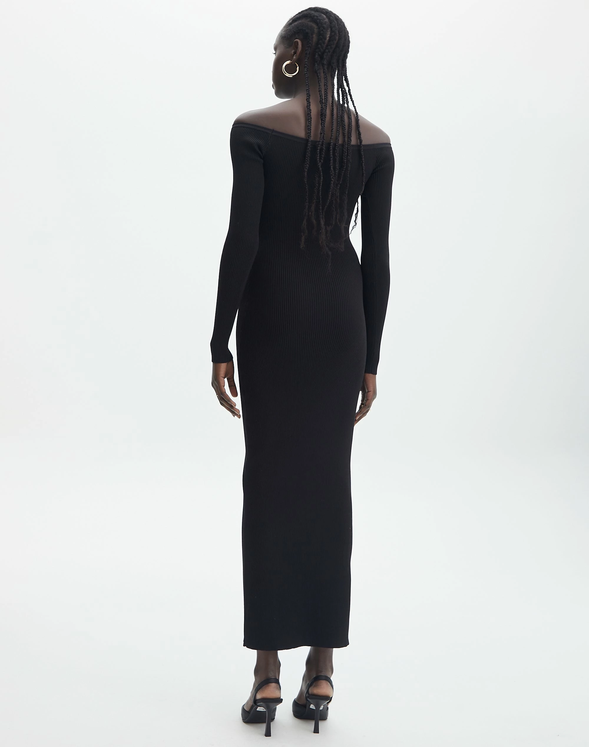 Ribbed Off Shoulder Long Sleeve Maxi Dress 5 Ribbed Off Shoulder Long Sleeve Maxi Dress - Image 3