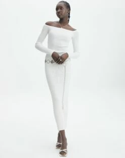 One Shoulder Knit Maxi Dress -Glassons Store boston bardot knit dress milk front kd109828rib