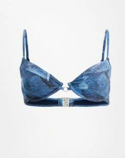 Printed Balconette Thin Strap Bikini Top -Glassons Store bria balconette bikini top denim patches detail ga123691rdnp