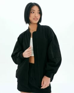 Mesh Cross Back Lettuce Trim Cami -Glassons Store burke bomber jacket blackblack front jw80242pln