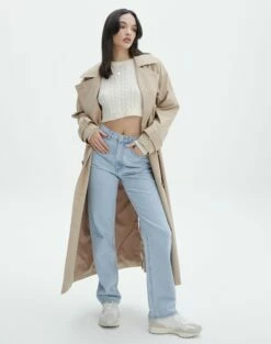 Cable Knit Long Sleeve Crop Top -Glassons Store capricorn cable knit top bad to the bone full kl55029knt