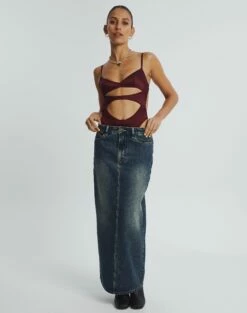 Cut Out Satin Bodysuit -Glassons Store cartia cut out bodysuit cherry oh full tb106803sat