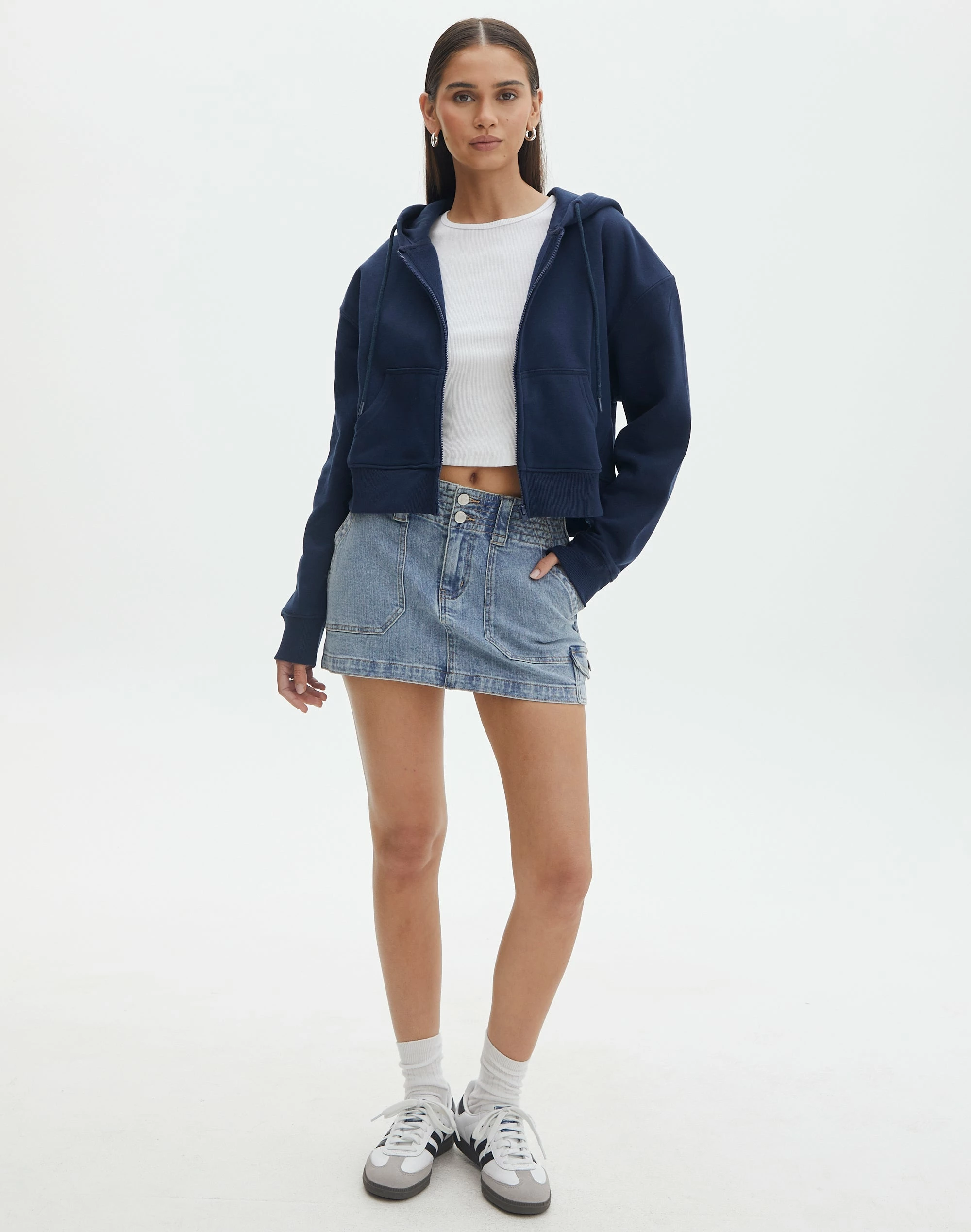 Cropped Zip Through Hoodie 9 Cropped Zip Through Hoodie - Image 7