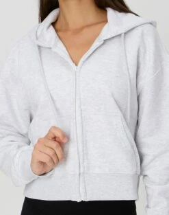 Cropped Zip Through Hoodie 25 Cropped Zip Through Hoodie -Glassons Store casa cropped zip through hoodie snow marle imageback tc127015cot