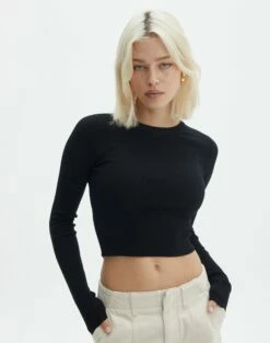 High Rise Pinstripe Flare Ponte Pant 37 High Rise Pinstripe Flare Ponte Pant -Glassons Store chutney crew neck black front kl79026vn 2