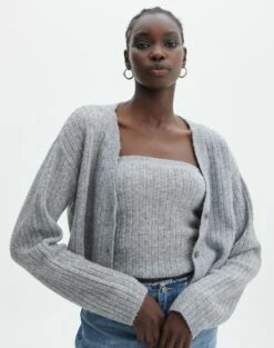 Button Up Crop Cardigan