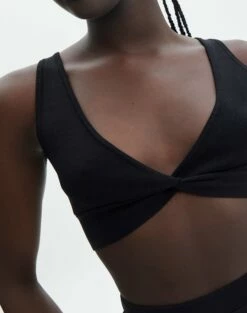 Knit Twist Front Crop Top -Glassons Store co anwar twist knit black imageback kv109493ne