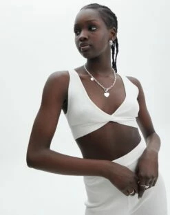 Knit Twist Front Crop Top -Glassons Store co anwar twist knit milk front kv109493ne