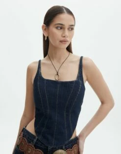 Oversized Cotton Shirt 26 Oversized Cotton Shirt -Glassons Store co arizona denim corset last rodeo indigo front bv102322rdnm 1