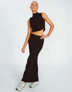 High Neck Curve Hem Knit Tank Top -Glassons Store co astor knit its soy cute full kv109477knt