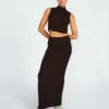 Ribbed Knit Maxi Skirt