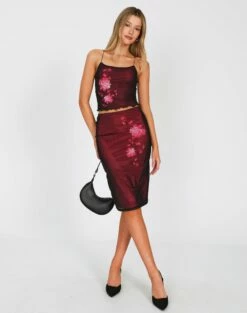 Sheer Ladder Knit Maxi Skirt -Glassons Store co cecelia mesh mini skirt hells roses front ss93013hrs 7