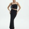 Textured Slim-fit Maxi Skirt -Glassons Store co ceejay textured maxi skirt black front sl105516tex