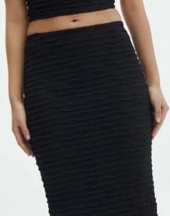 Textured Slim-fit Maxi Skirt -Glassons Store co ceejay textured maxi skirt black imageback sl105516tex