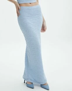 Textured Slim-fit Maxi Skirt -Glassons Store co ceejay textured maxi skirt blue melody full sl105516tex