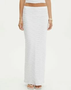 Textured Slim-fit Maxi Skirt -Glassons Store co ceejay textured maxi skirt white full sl105516tex
