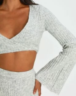 Wrap Tie Long Sleeve Knit Top -Glassons Store co cici tie front knit pale grey marle imageback kc95390rrec