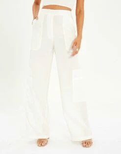 High Rise Wide Leg Cargo Pant