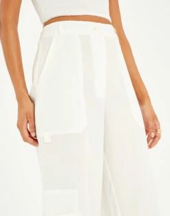 High Rise Wide Leg Cargo Pant 26 High Rise Wide Leg Cargo Pant -Glassons Store co cora cargo pant milk imageback pw60273vis