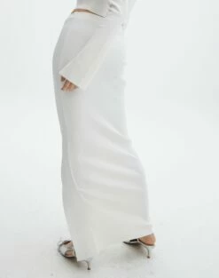 Ribbed Knit Button Side Maxi Skirt -Glassons Store co darby button down knit midi skirt milk back sl109336knt