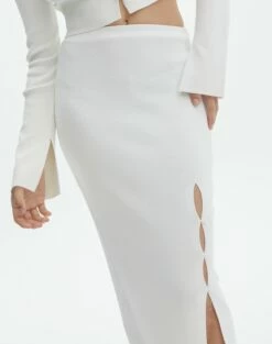 Ribbed Knit Button Side Maxi Skirt -Glassons Store co darby button down knit midi skirt milk imageback sl109336knt