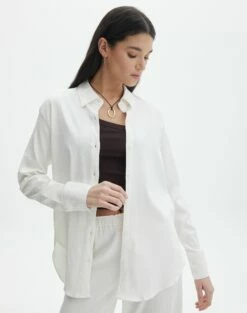 Textured Button Front Shirt
