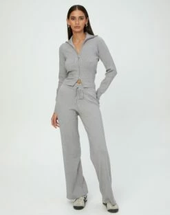 Long Sleeve Zip Through Knit Top -Glassons Store co harriet wide leg knit pants pale grey marle front pw53795knt