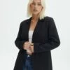 Tailored Oversized Blazer -Glassons Store co marly one button blazer black front jw74948pln 9