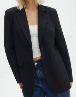 Tailored Oversized Blazer 25 Tailored Oversized Blazer -Glassons Store co marly one button blazer black imageback jw74948pln